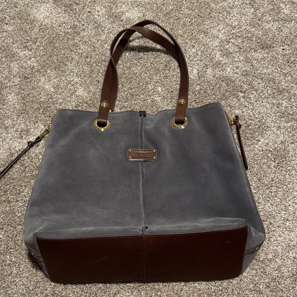 Gray and Brown Women’s Ugg Tote purse
